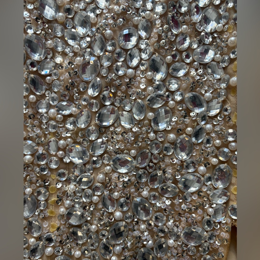Jovani Sparkling Strapless Gown with Slit - Picture 15 of 16